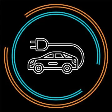 Electro car icon. Logo element illustration Stock Illustration