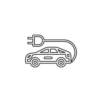 Electro car icon. Logo element illustration Stock Illustration
