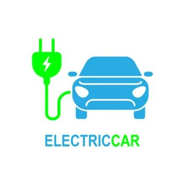 Electro car. Simple Related Vector Icon Set for Video, Mobile Apps, Web Sites Illustrazione stock