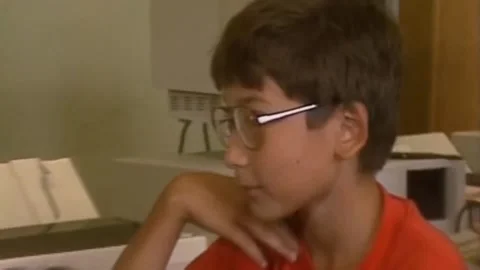 Electro computers. Children are taught to work with computers.. 1980s (4) Stock Footage 235855283