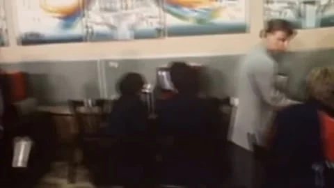 Electro computers. People are trained to work with computers.. 1980s (15) Stock Footage 235855598