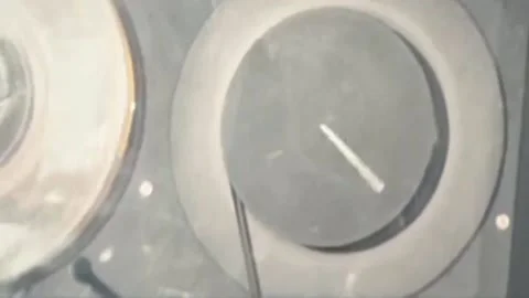 Electro computers. People work at computers. 1980s Stock Footage 235856034