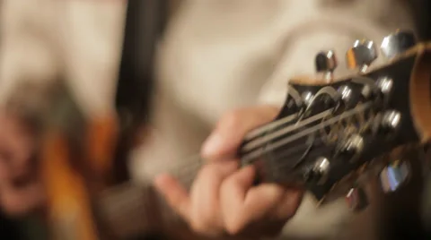 Electro Guitar playing HD Stock Footage 30552517