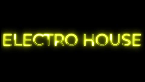 Electro House Neon Text Animation Video stock 320880188