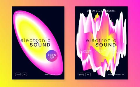 Electro Party. Abstract Pattern For Brochure Concept. Bright Ele Stock Illustration