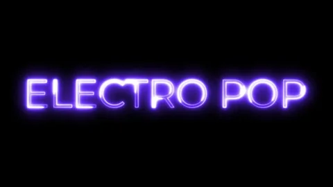 Electro Pop Neon Text Animation | Modern Music Visual Stock Footage 320880237