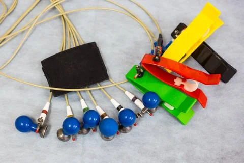 Electrocardiogram cuffs and electrodes Фото