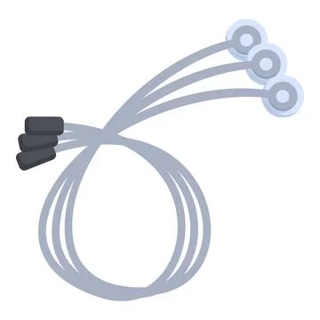 Electrocardiogram device measuring heart activity with sensors and cables Stock Illustration