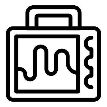 Electrocardiogram device showing heart rate on screen Stock Illustration