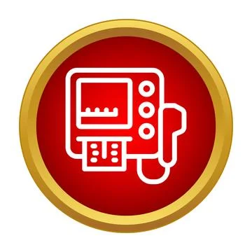 Electrocardiogram ecg device generating heartbeat report icon Illustrazione stock