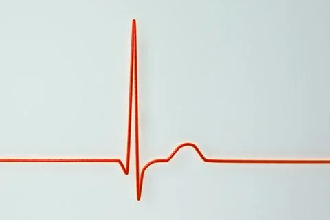 Electrocardiogram ECG displaying a junctional rhythm, 3D illustration Stock-Illustration