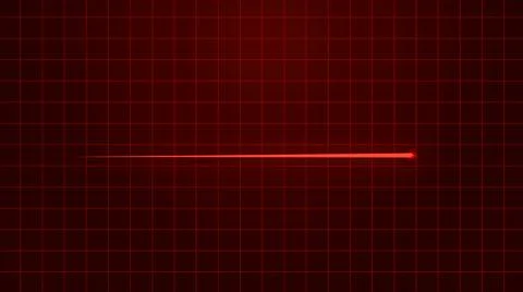 Electrocardiogram heart rate Flat Line Stock Illustration