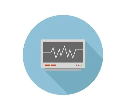 Electrocardiogram icon illustrated in vector on white background Stock Illustration