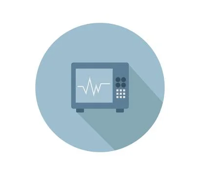 Electrocardiogram icon illustrated in vector on white background Stock Illustration