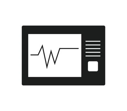 Electrocardiogram icon illustrated in vector on white background Stock Illustration