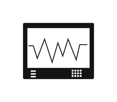 Electrocardiogram icon illustrated in vector on white background Stock Illustration