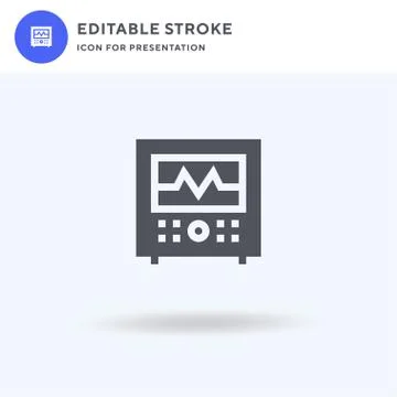 Electrocardiogram icon vector, filled flat sign, solid pictogram isolated on Stock Illustration