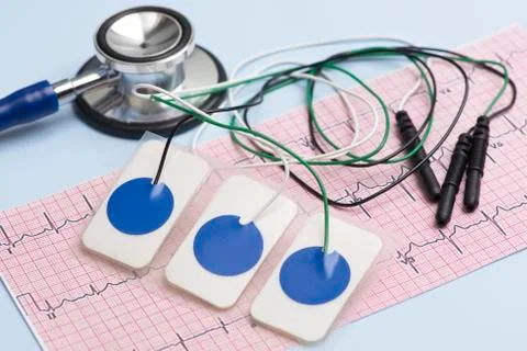 Electrocardiogram leads Foto stock