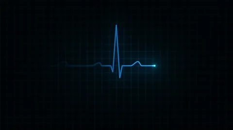 Electrocardiogram. Loopable. 3 in 1. Blue. More color options in my portfolio. Stock Footage 54839692