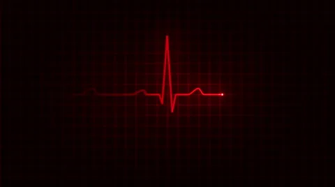 Electrocardiogram. Loopable. 3 in 1. Red. More color options in my portfolio. Stock Footage 54839697