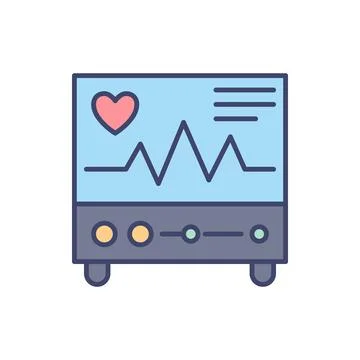 Electrocardiogram related vector icon. Stock Illustration