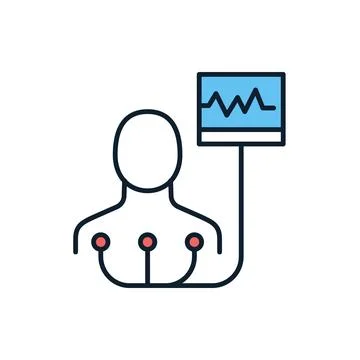 Electrocardiogram related vector icon. Stock Illustration