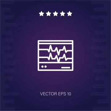 Electrocardiogram vector icon Stock Illustration