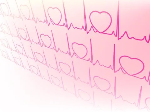 Electrocardiogram, waveform from EKG test. EPS 8 Stock Illustration