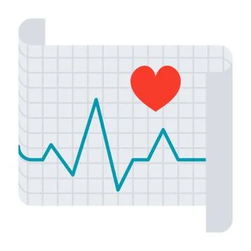 Electrocardiography Vector Icon Stock Illustration