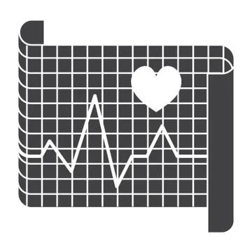 Electrocardiography Vector Icon Stock Illustration