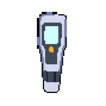 Electrode ph meter pixel art vector illustration Stock Illustration