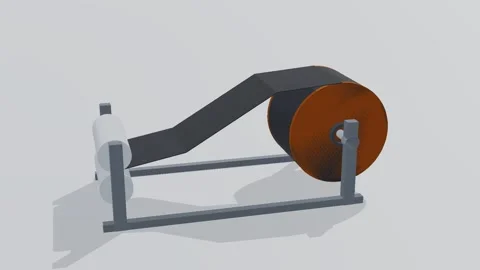 Electrode roll battery 3d loop white background 3D animation seamless loop Vídeos de archivo 341848732