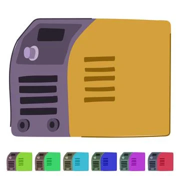 Electrode welding machine vector cartoon graphic Stock Illustration