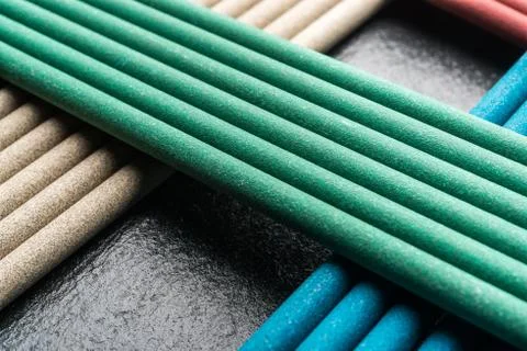 Electrodes for welding, different Stock Photos