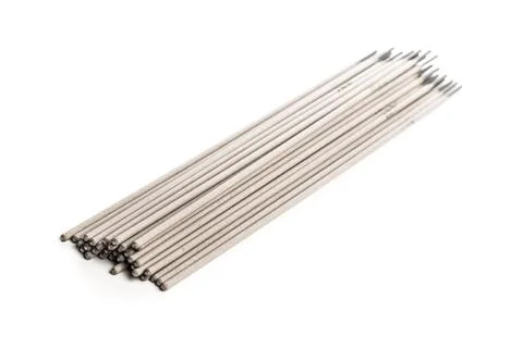 Electrodes for welding isolated on a white background. Accessories of welder. Stock Photos