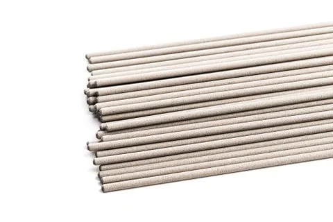 Electrodes for welding isolated on a white background. Accessories of welder. Stock Photos