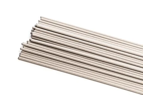 Electrodes for welding isolated on a white background. Accessories of welder. Stock Photos