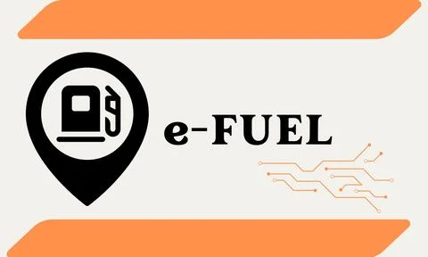 Electrofuels or e-fuels or synthetic fuels vector illustration Stock Illustration