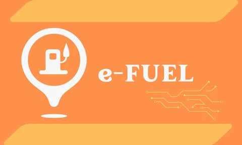 Electrofuels or e-fuels or synthetic fuels vector illustration Stock Illustration