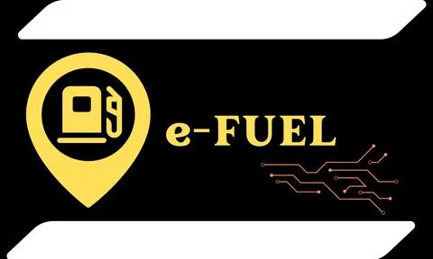 Electrofuels or e-fuels or synthetic fuels vector illustration Stock Illustration