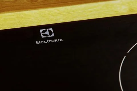 Electrolux logo on the ceramic hob. Stock Photos