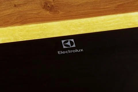 Electrolux logo on the ceramic hob. Stock Photos