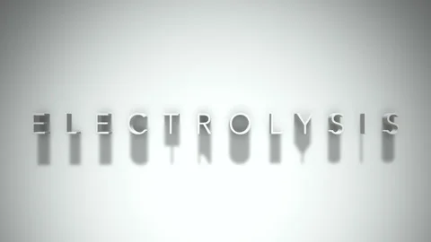 Electrolysis 3D title animation with shadows on a white background Stock Footage 298000573