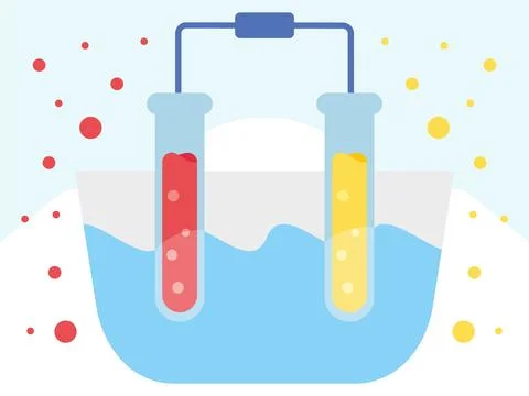 Electrolysis Concept Illustration Illustrazione stock