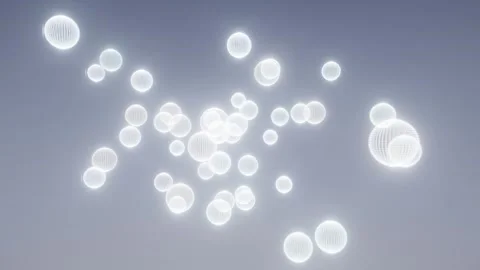 Electrolyte Ion Cloud Point Field Bright Studio Stock Footage 342366739