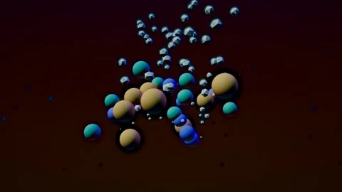 Electrolyte powder granules dissolving dark studio loop Video stock 342496711