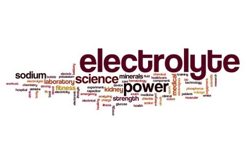 Electrolyte word cloud Stock Illustration