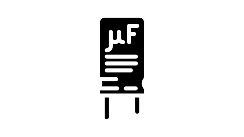 Electrolytic capacitor electronic component glyph icon animation Vidéo 326745444