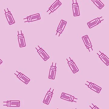 Electrolytic capacitor electronic component line seamless pattern Stock Illustration