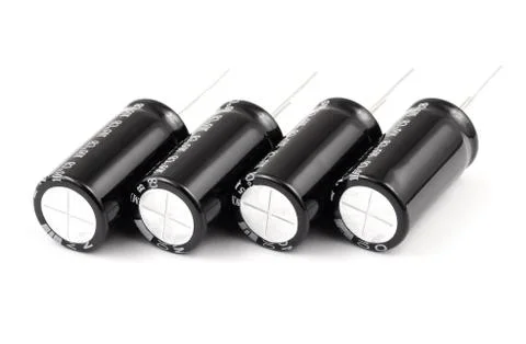 Electrolytic Capacitors Row Stock Photos